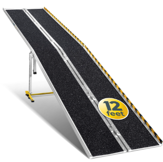 Multifold Portable Ramp with Grip Tape, 12ft